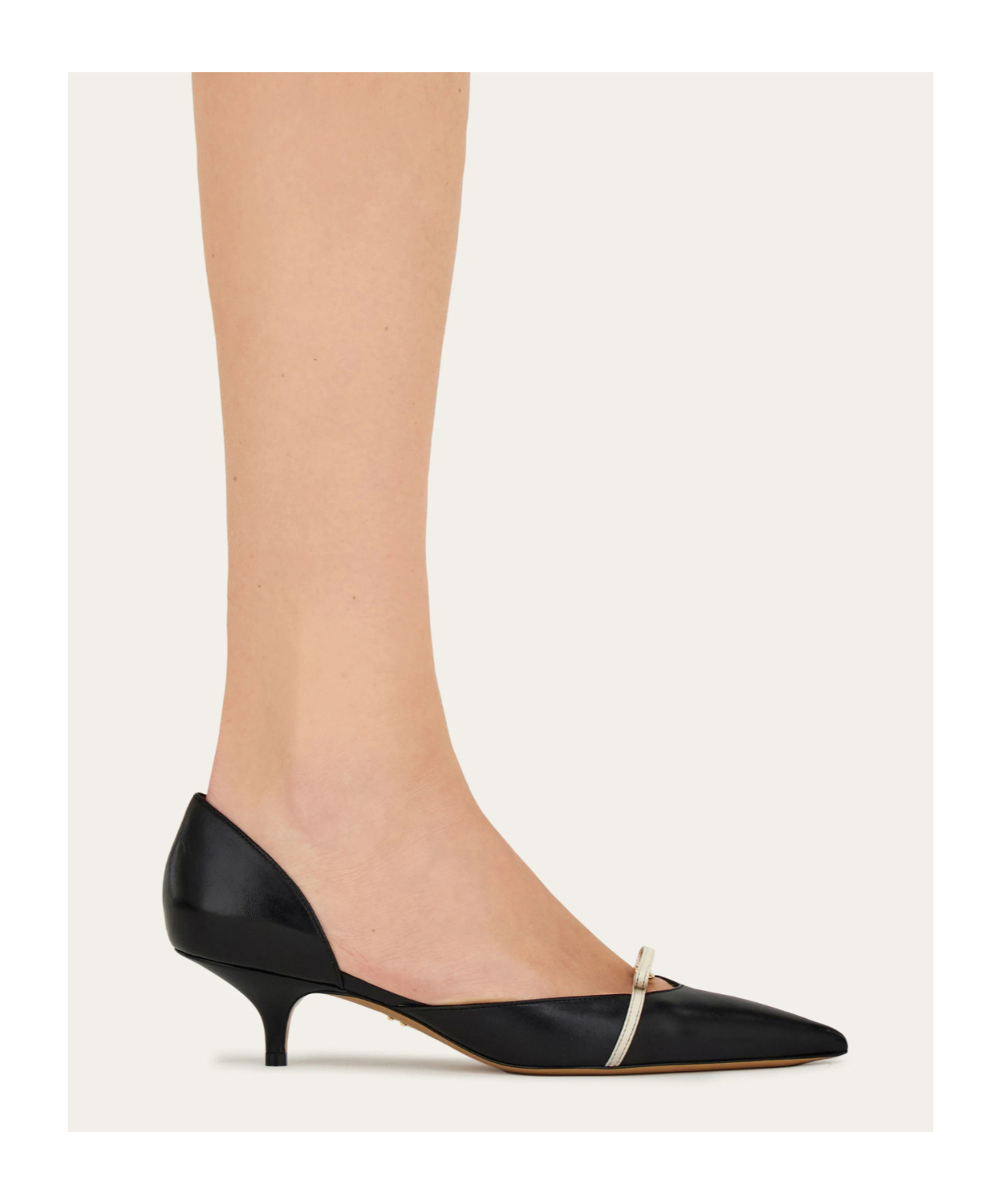 Ferragamo Mini Bow Mid Heel Pump In Black