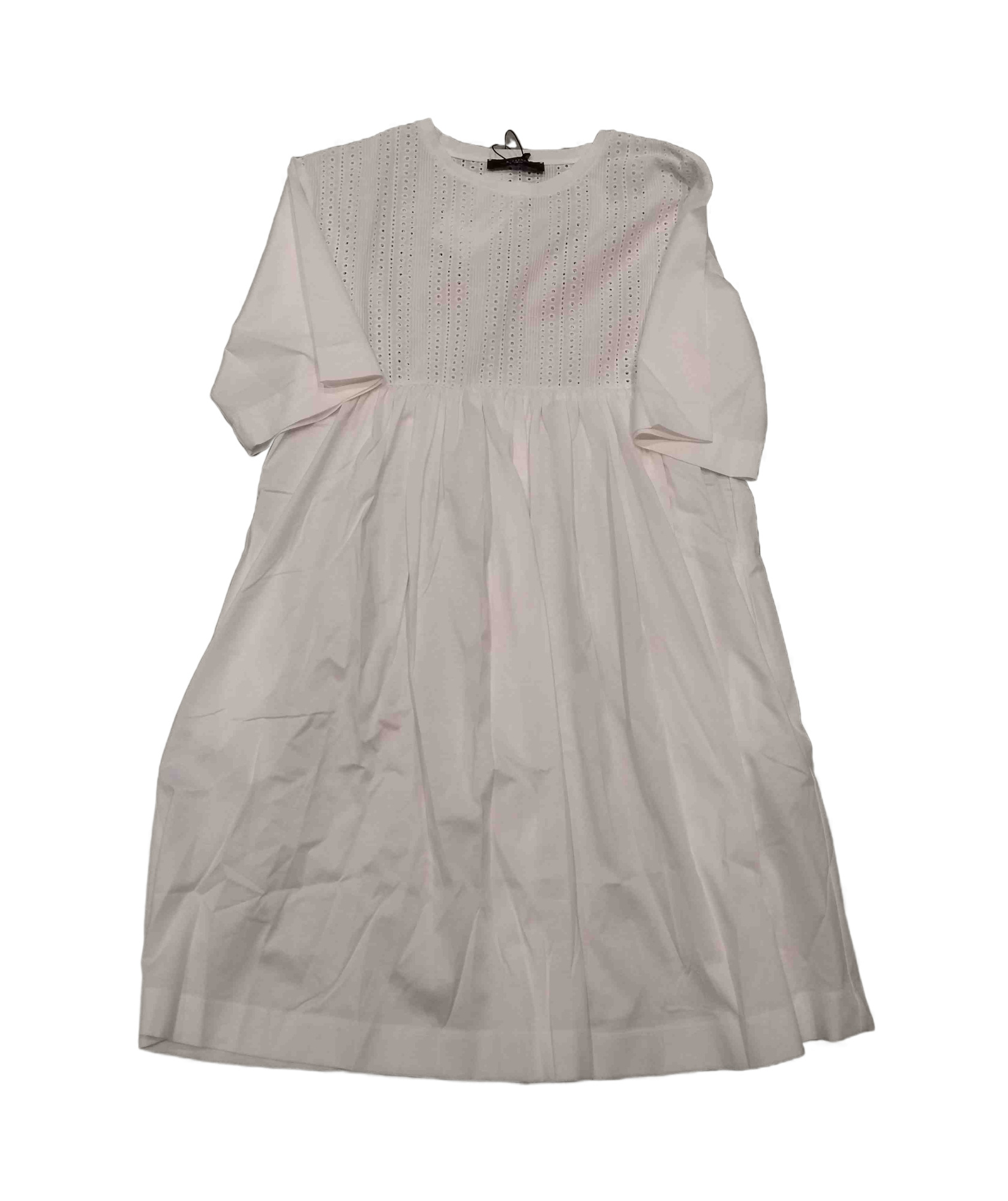 Weekend Max Mara Round Neck Short Sleeve Dress In Gray