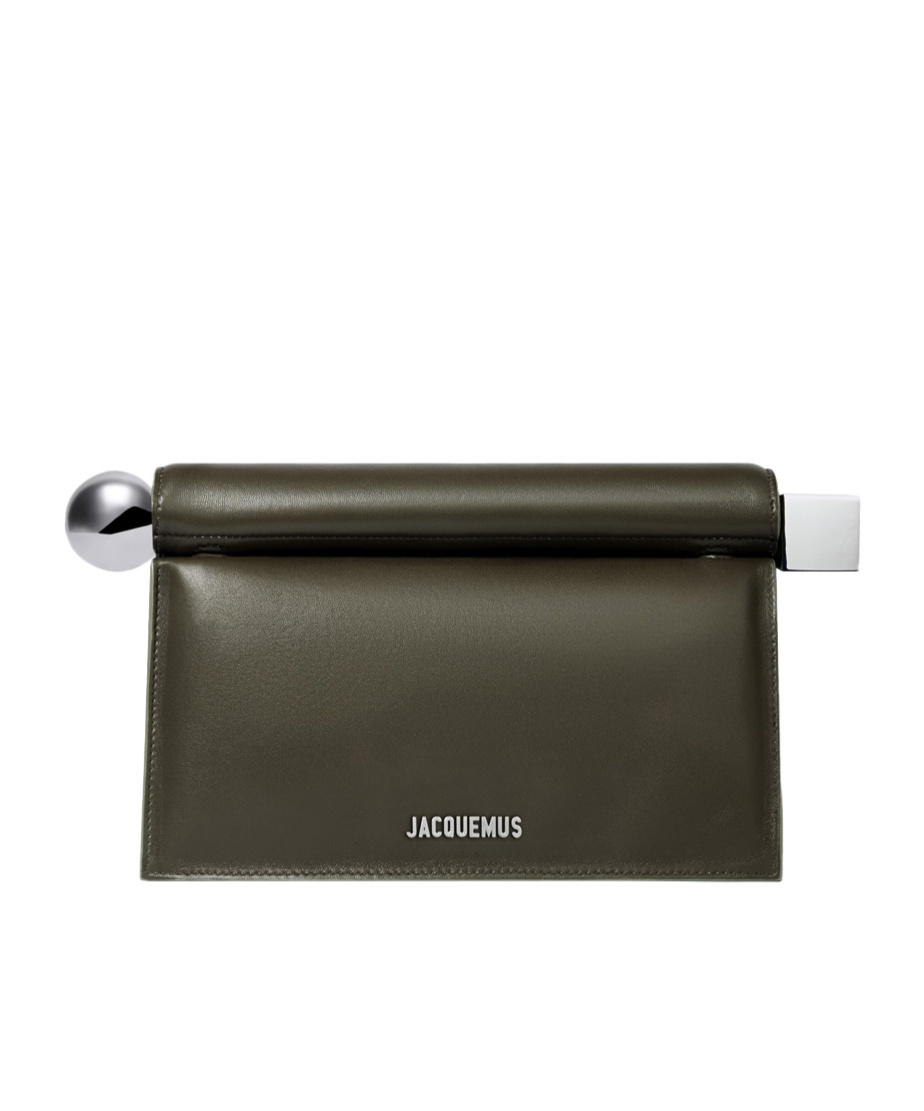 Jacquemus La Pochette Foldover Clutch Bag In Green