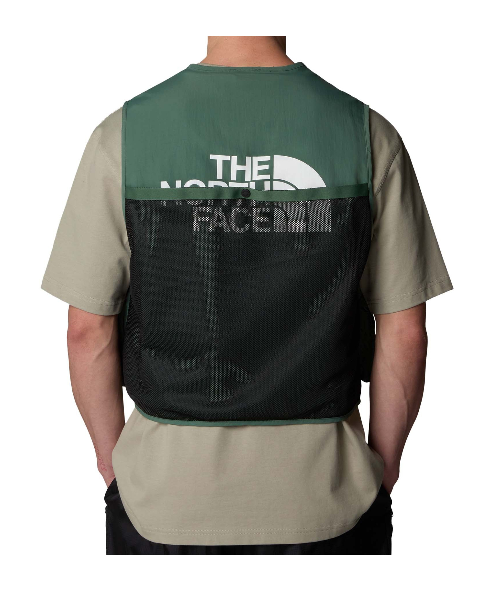 Shop The North Face Zip-up Vest In Green