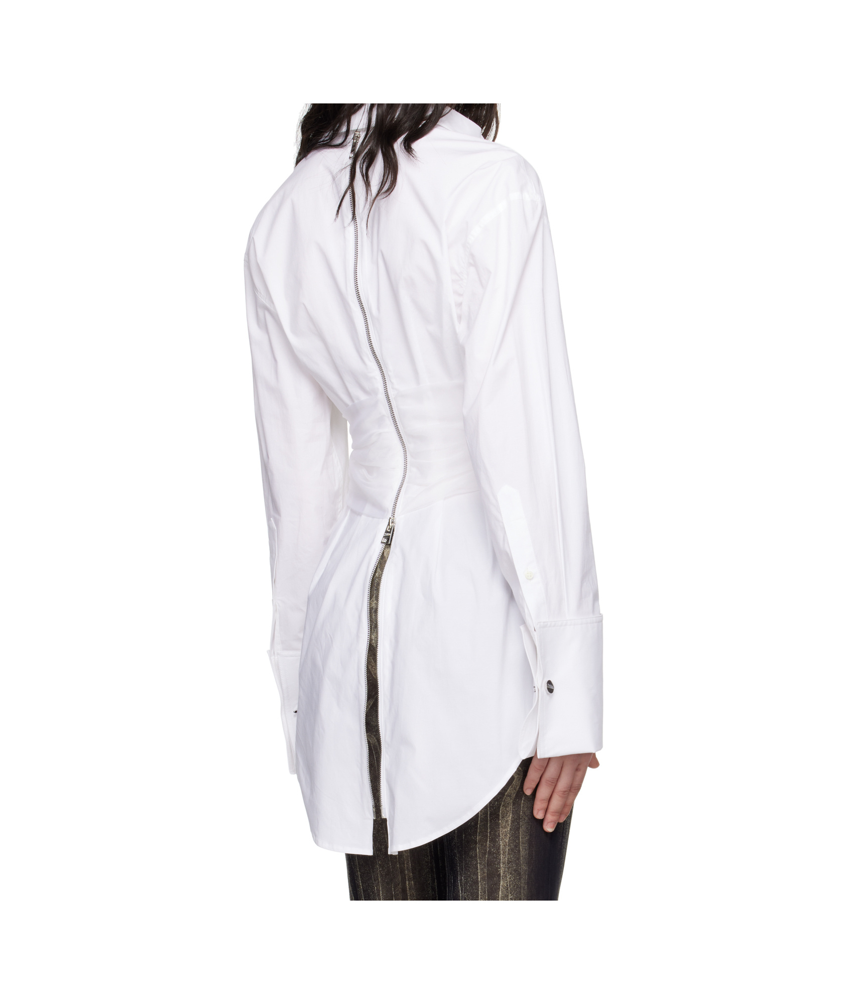 Shop Jean Paul Gaultier Long Shirt In White