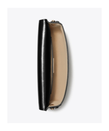 Tory Burch Robinson Spazzolato Cross Body Bag In Black