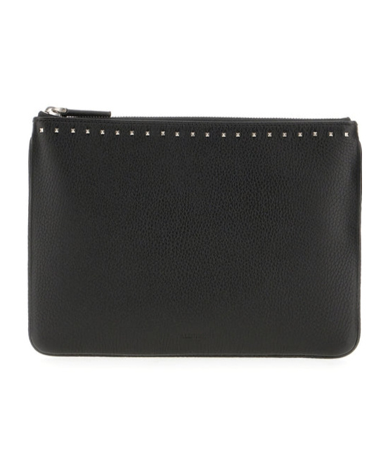 Valentino Rockstud Clutch In Black