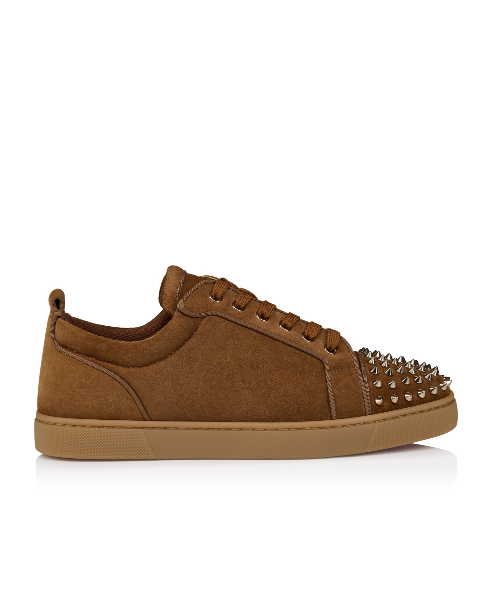 Christian Louboutin Louis Junior Orlato Sude Sneakers In Brown