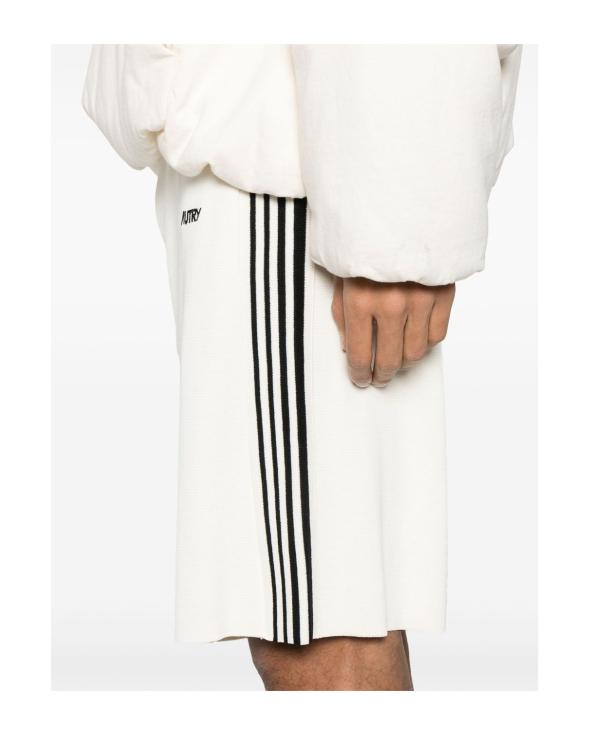 Shop Autry Elastic Waist Shorts In White