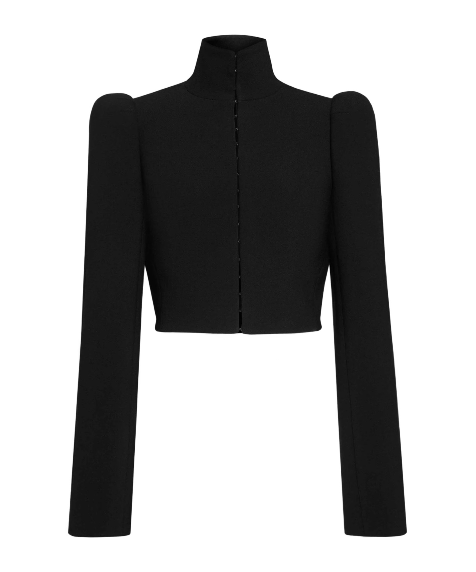Alaïa Wool High Neck Jacket In Black