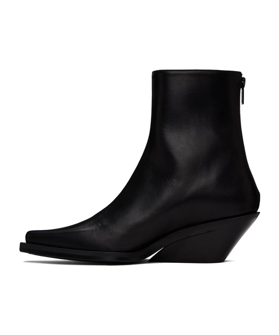 Ann Demeulemeester Rumi Zipper Detail Short Boots In Black