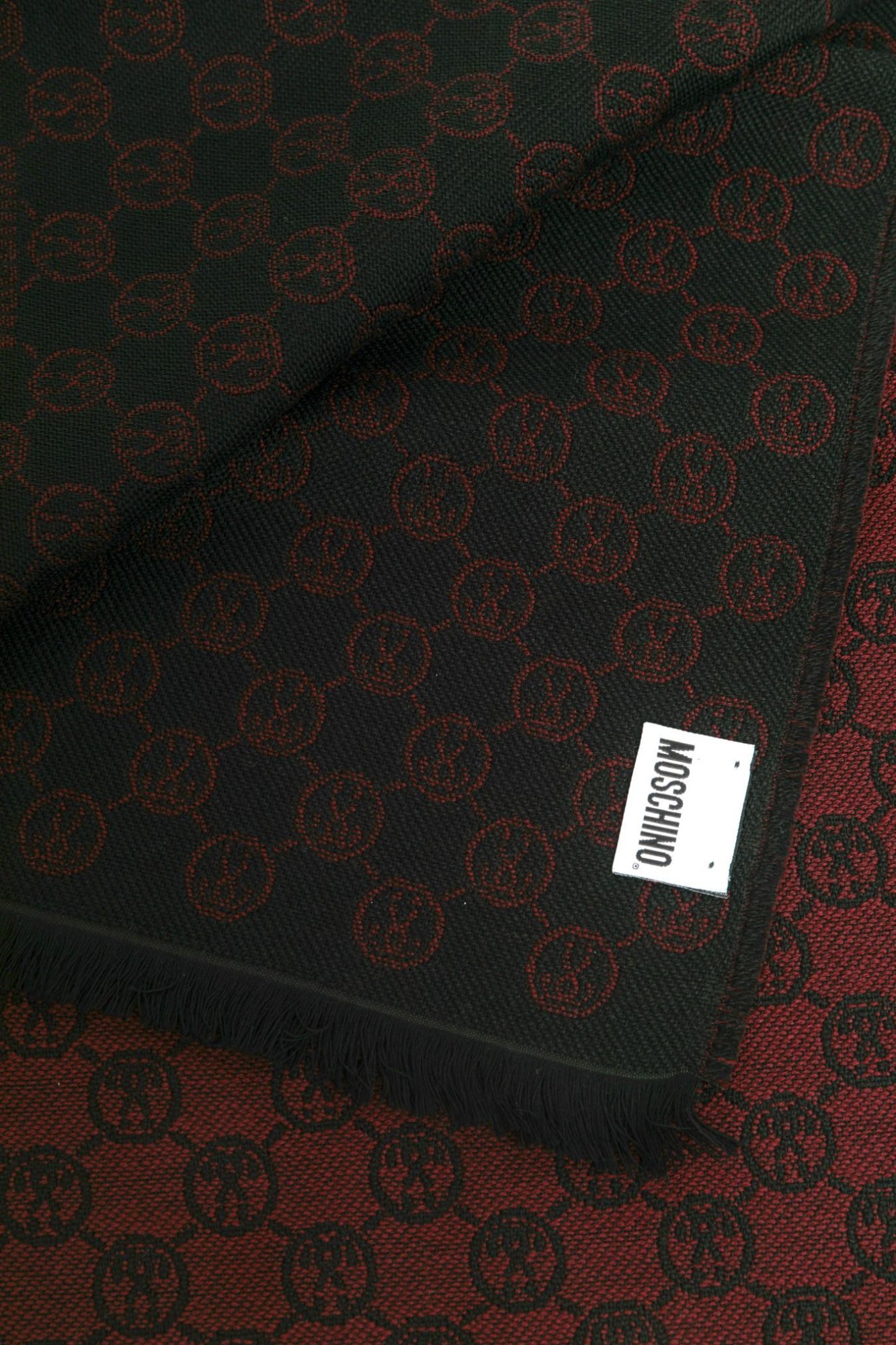 Moschino Patterned Scarf In Brown
