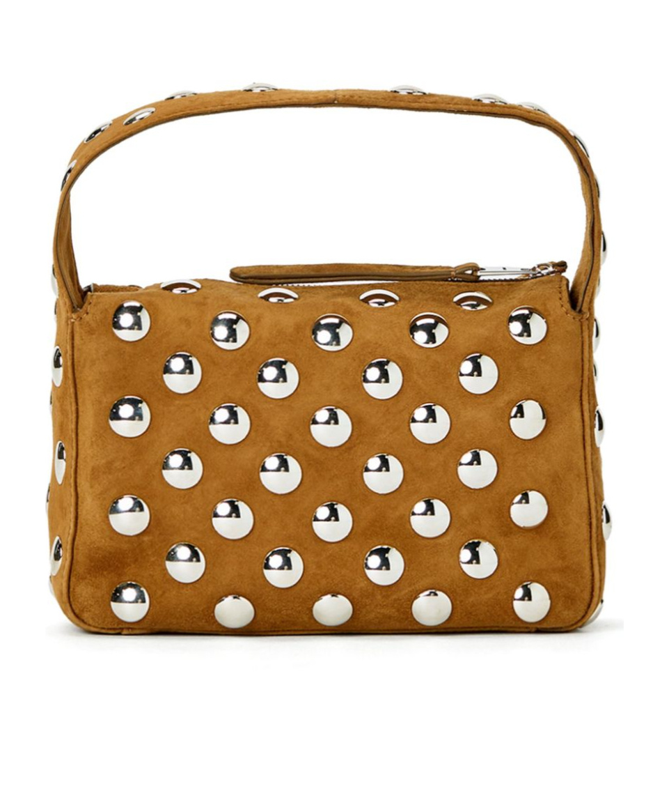 Khaite The Elene Small Leather Shoulder Bag In Brown