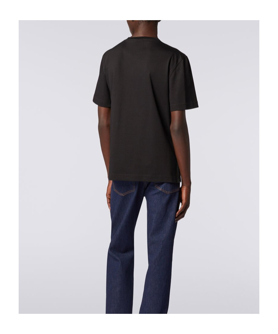 Missoni Logo Embroidery Cotton Jersey T-shirt In Blue