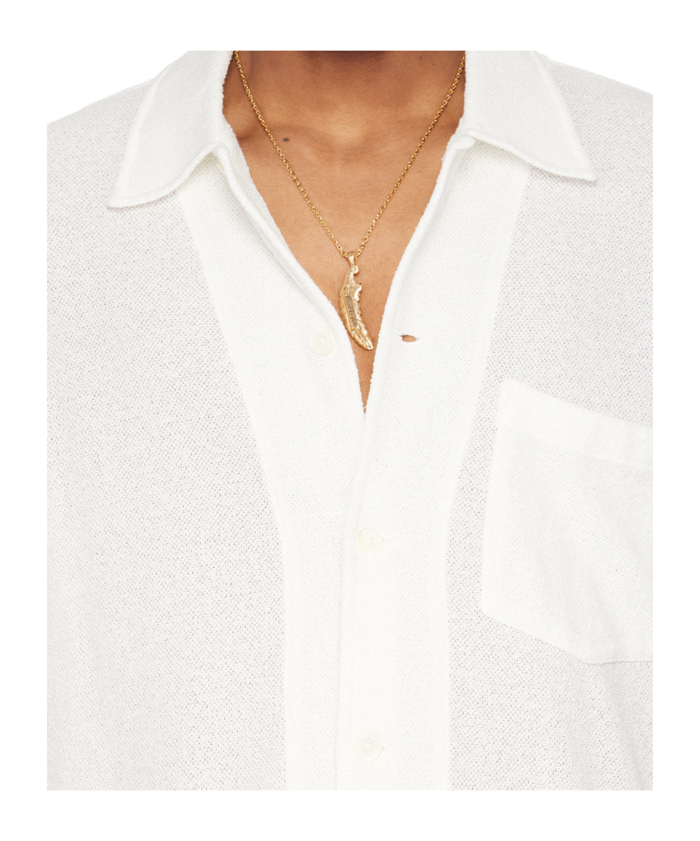 Emanuele Bicocchi Piuma Pendant Necklace In Yellow