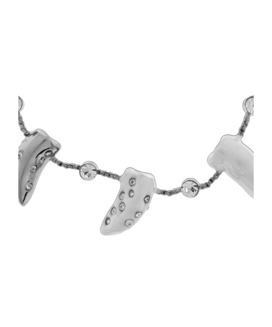 Marni Crystal-embellished Charm Bracelet In Silver