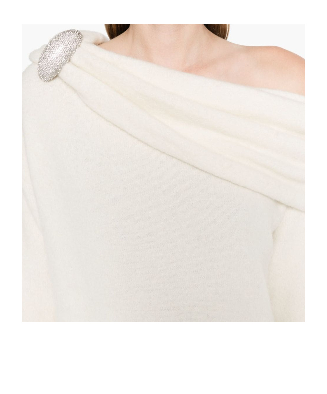 Giuseppe Di Morabito Off-the-shoulder Alpaca-blend Jumper In White