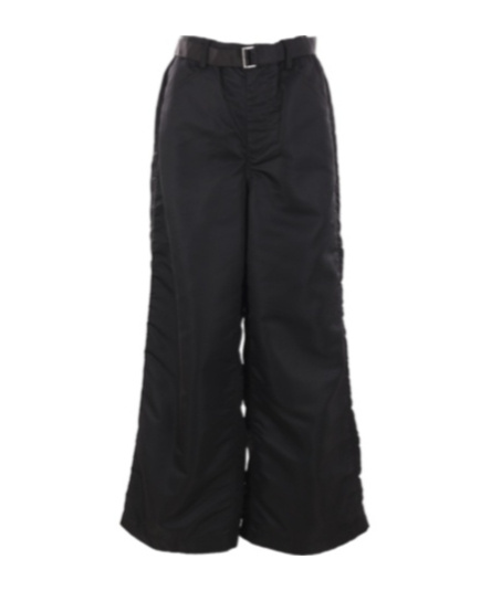 SACAI BELTED WIDE-LEG TROUSERS