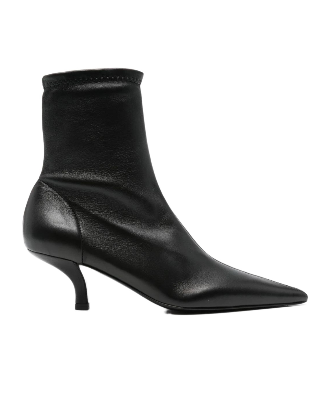 Totême 60mm The Suede Heeled Sock Boot In Black