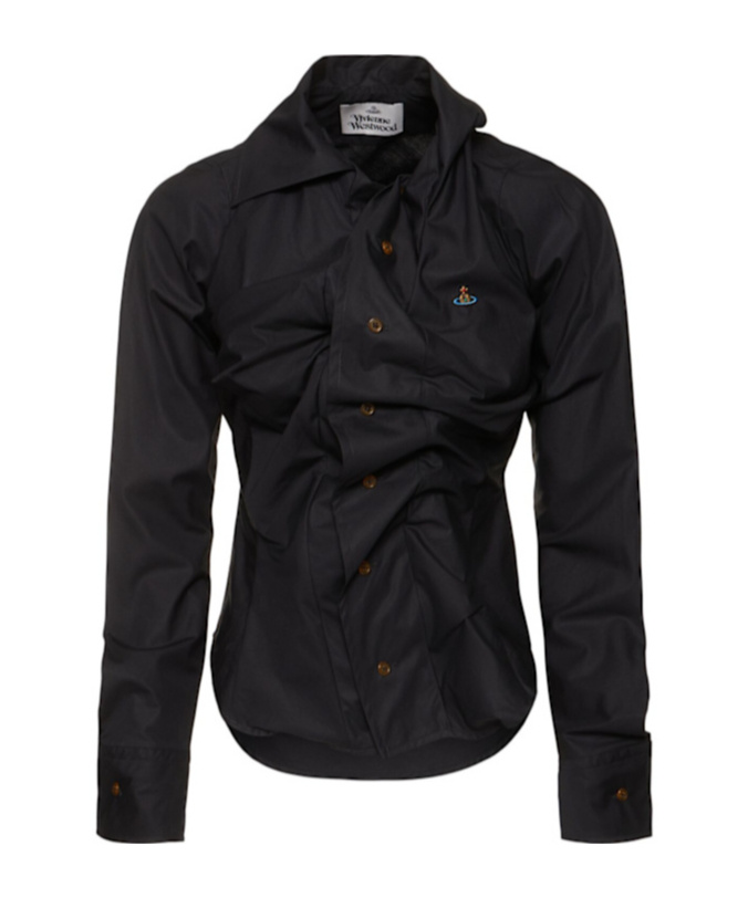 Vivienne Westwood Gathered Cotton Poplin Shirt