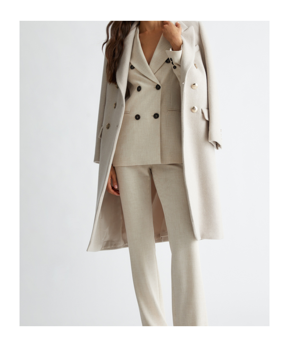 Liu •jo Double-breasted Coat In White