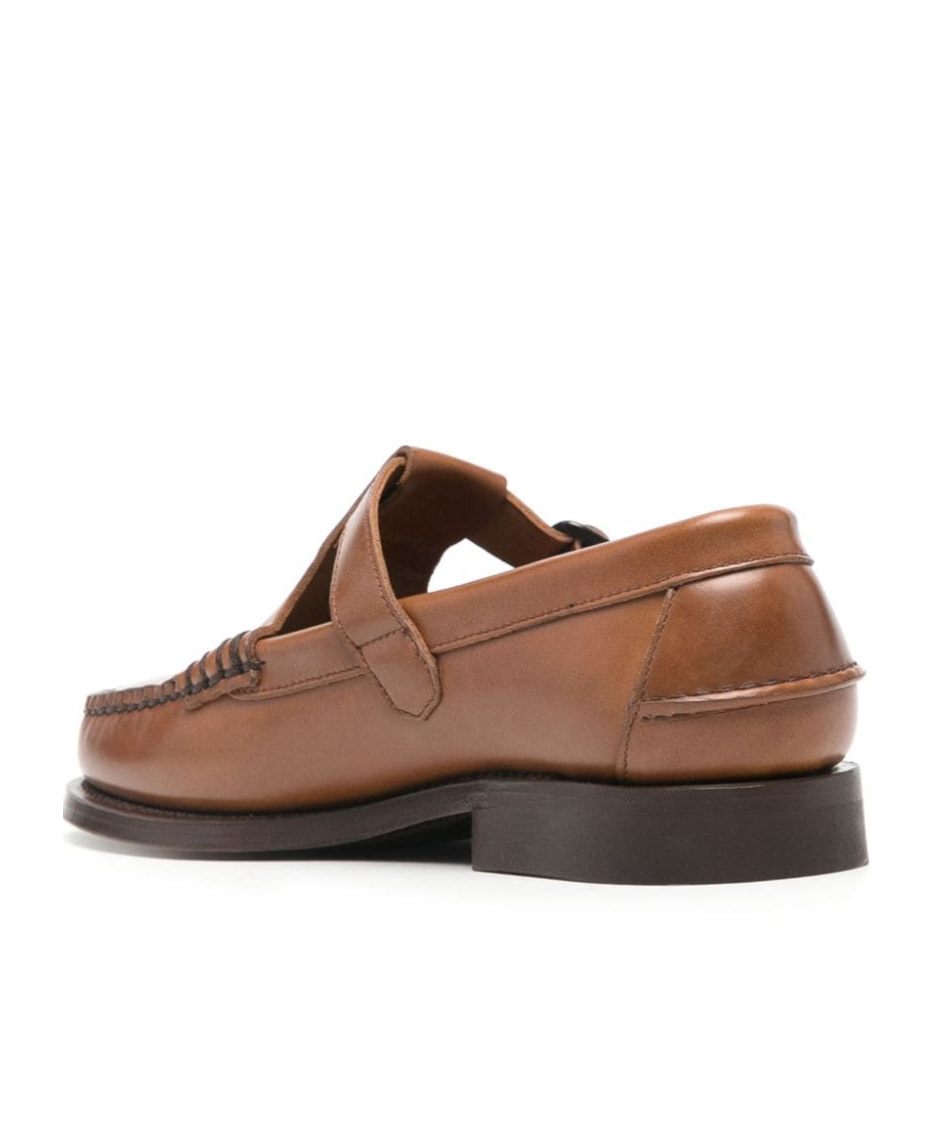 Shop Hereu Alber Leather Loafers In Brown