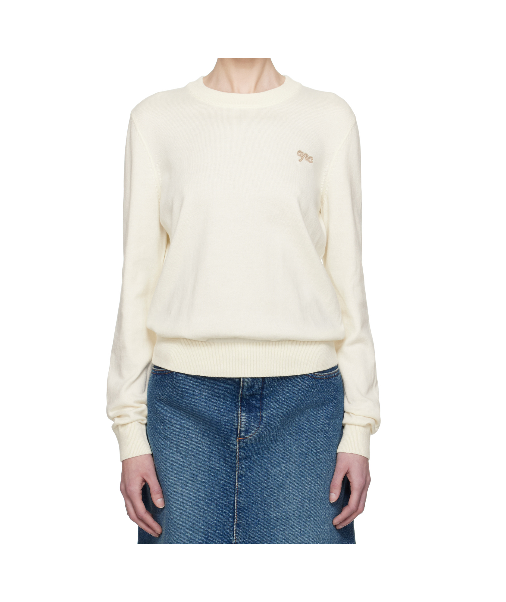 Apc Sweater A.p.c. Woman Color Yellow Cream In White