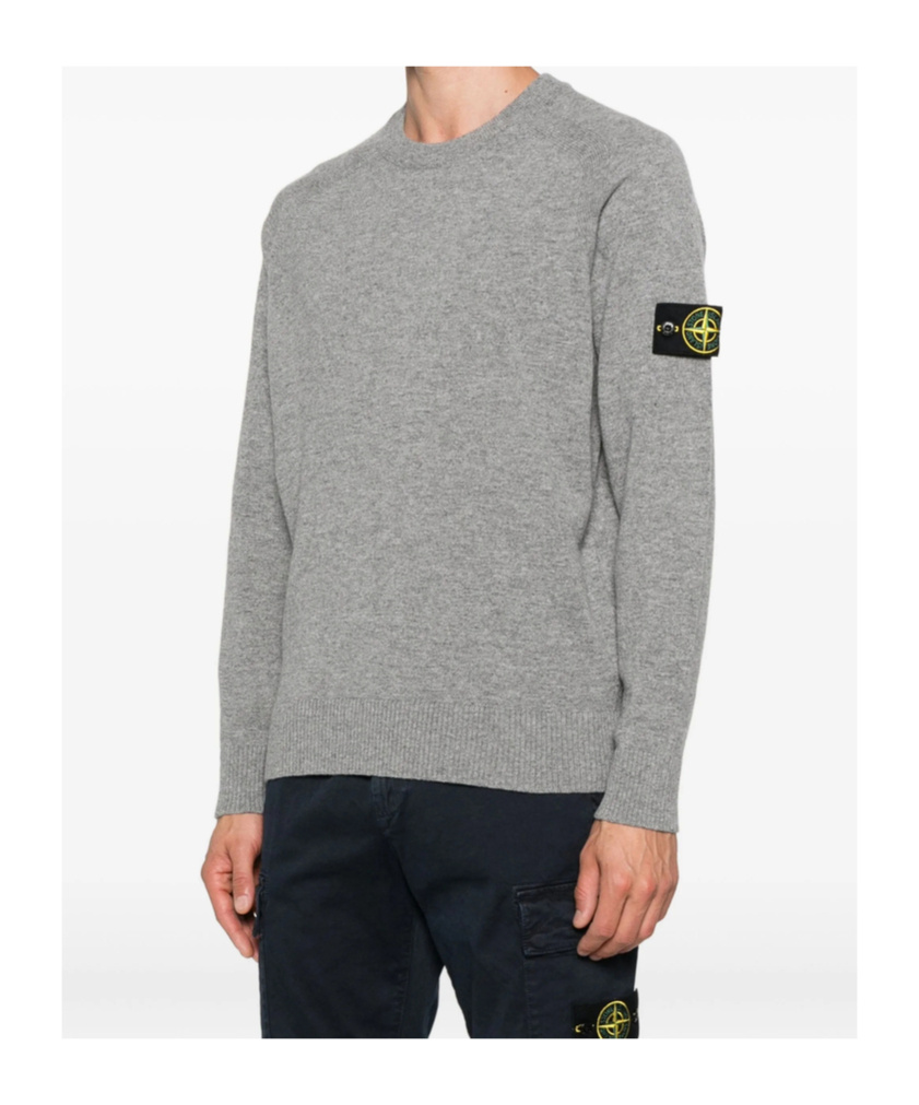 Stone Island Jersey With Logo In Gray