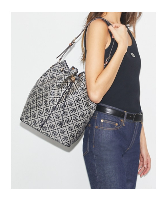 Shop Tory Burch T Monogram Bucket Bag