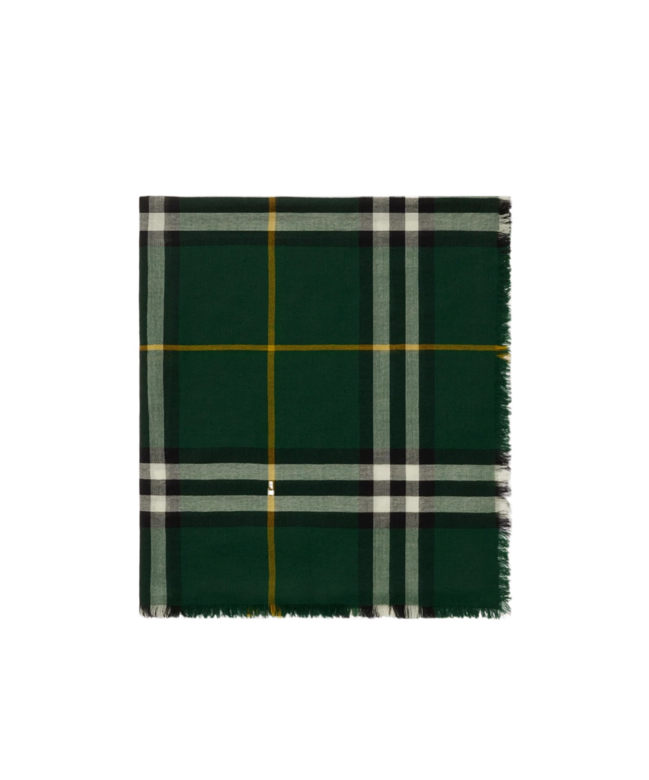 Burberry Check Wool Scarf In Black