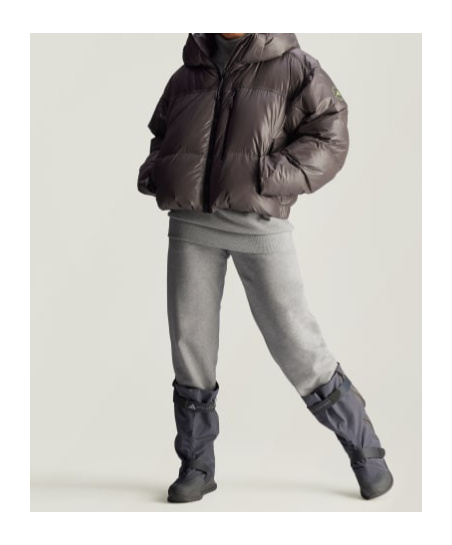 Adidas By Stella Mccartney Long-sleeved Hooded Cotton Suit In Black