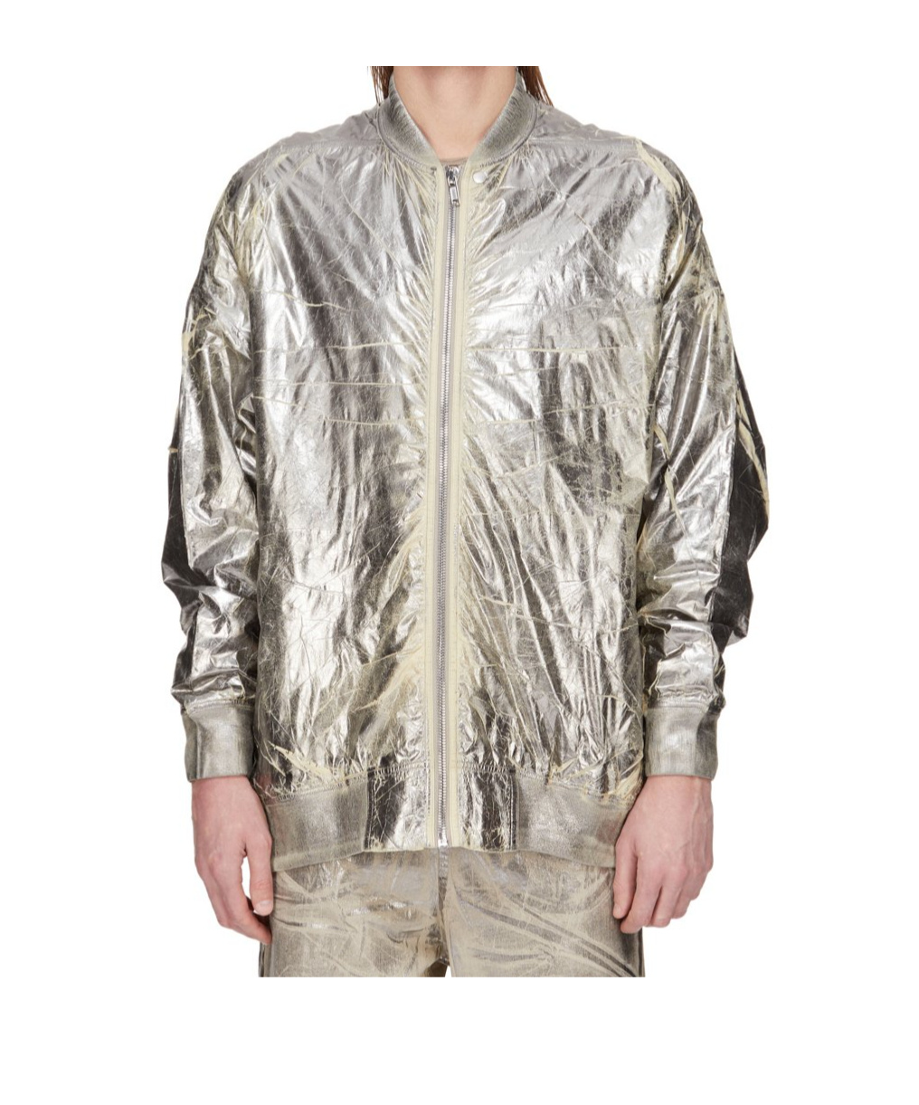 Rick Owens Drkshdw Long-sleeved Casual Jacket In Silver