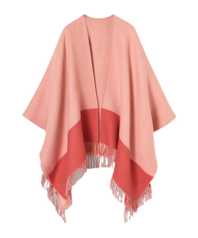Gucci Wool Cashmere Cape In Pink