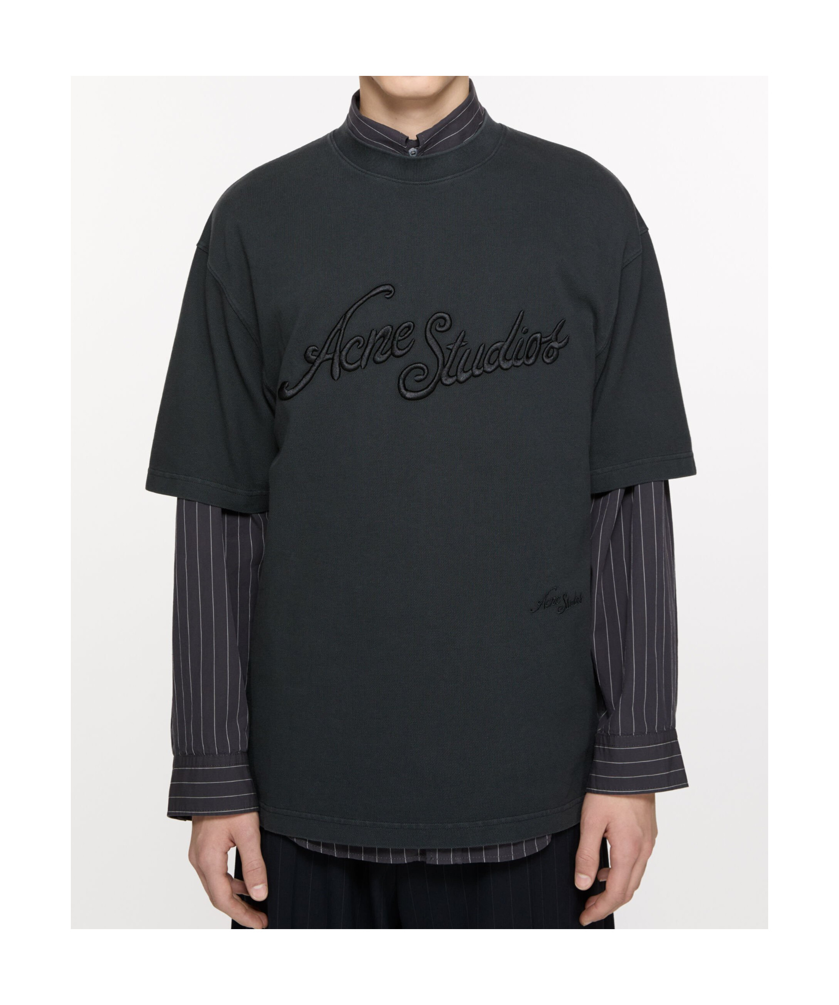 Acne Studios Item O-neck Short-sleeved T-shirt In Black