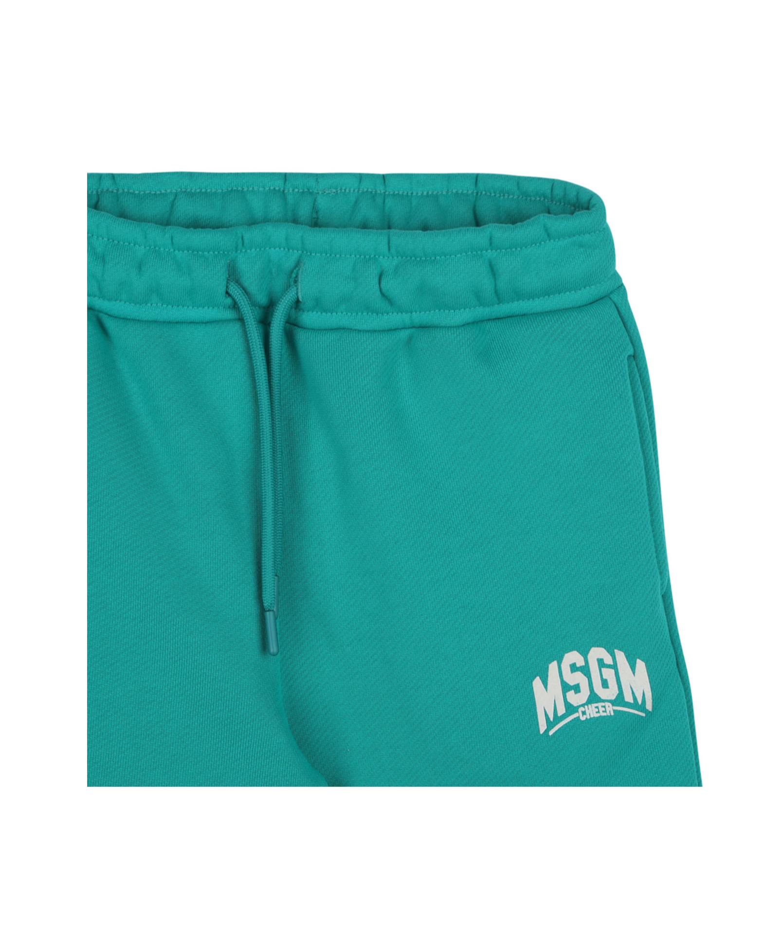 Shop Msgm Jersey Track Pants In Green