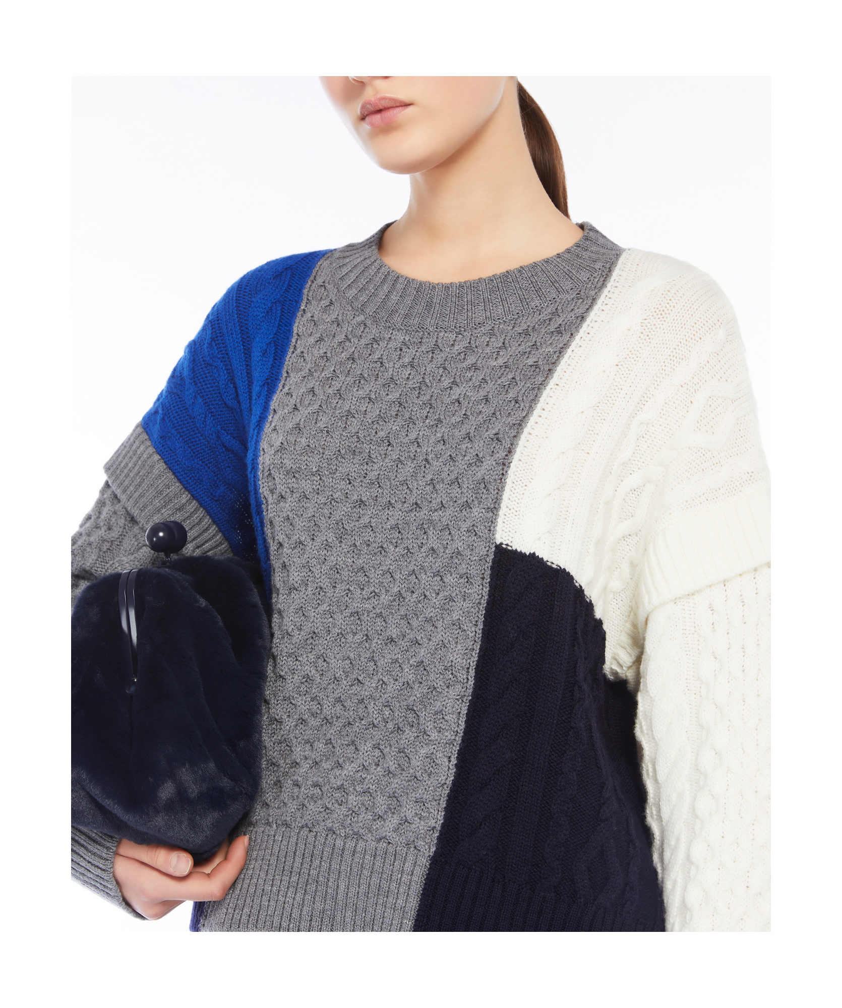Weekend Max Mara Mestre Knitted Jumper In Gray
