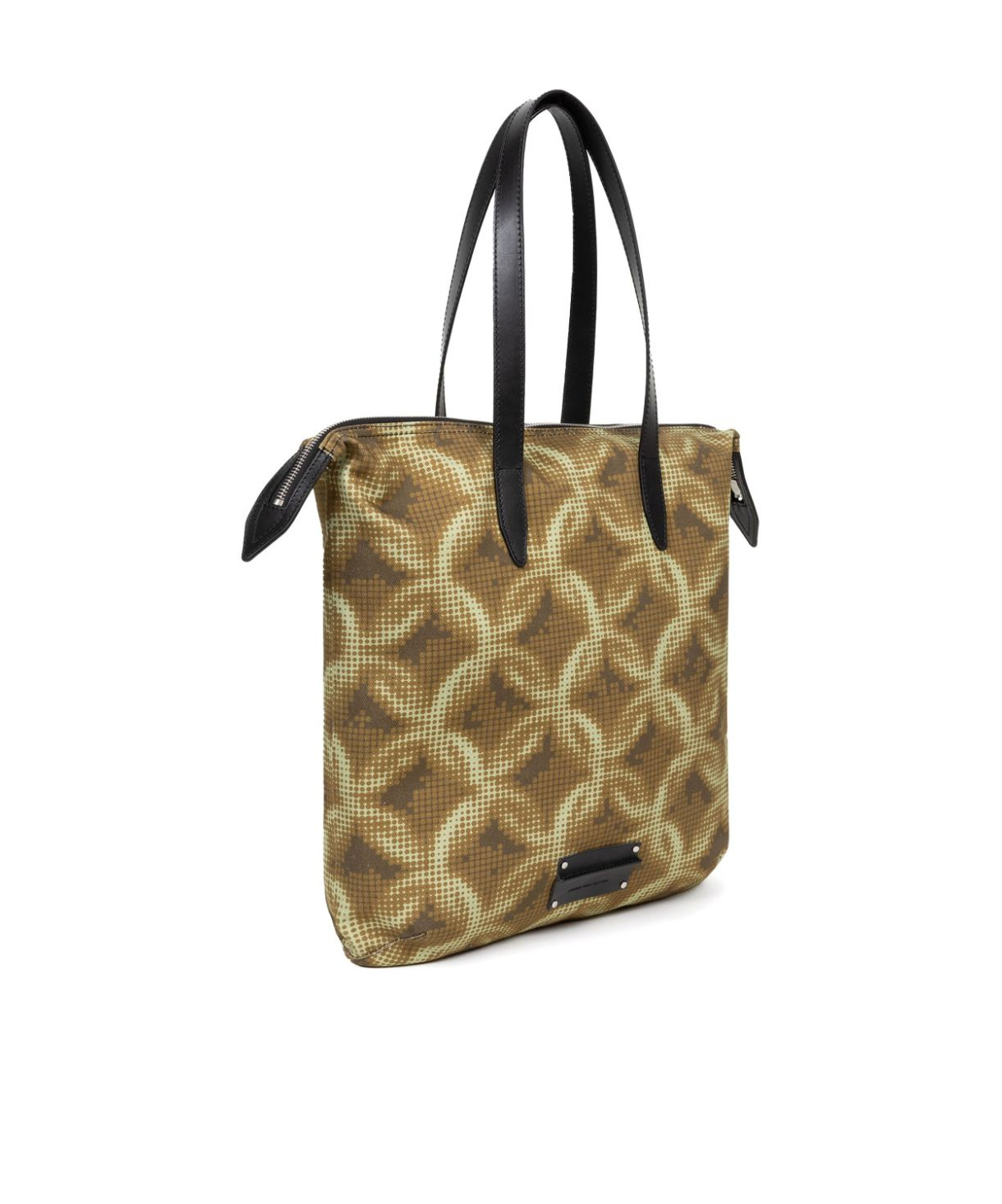 Dries Van Noten Chain-print Cotton Tote Bag In Green