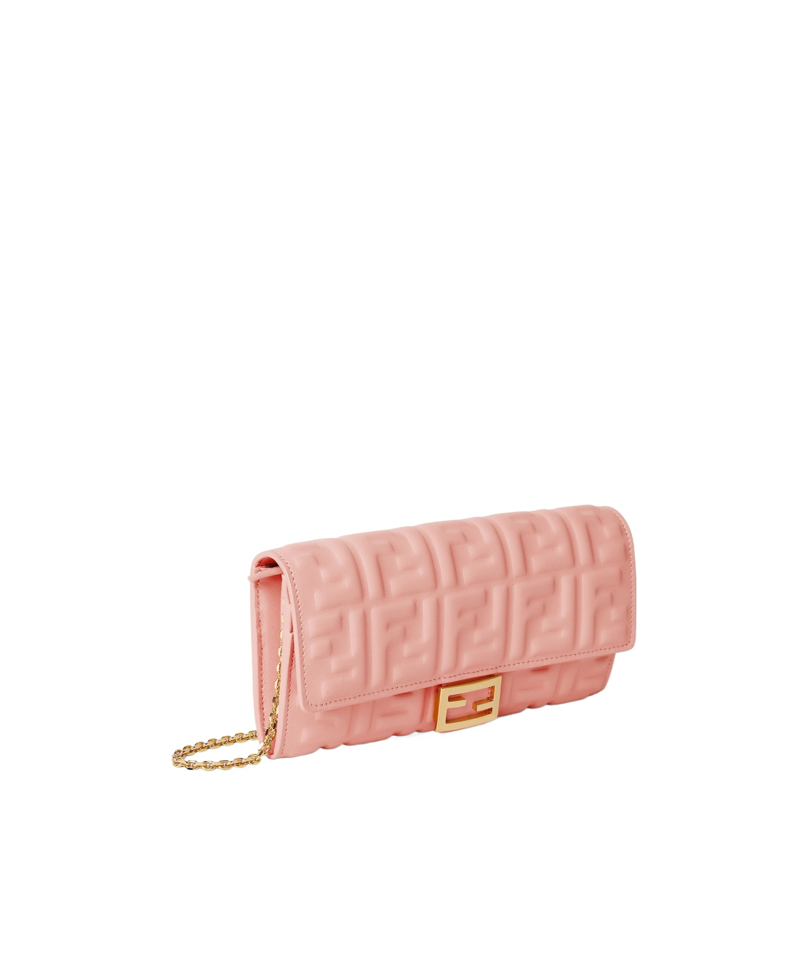Fendi Pink Nappa Leather Wallet With Ff Motif In Pink