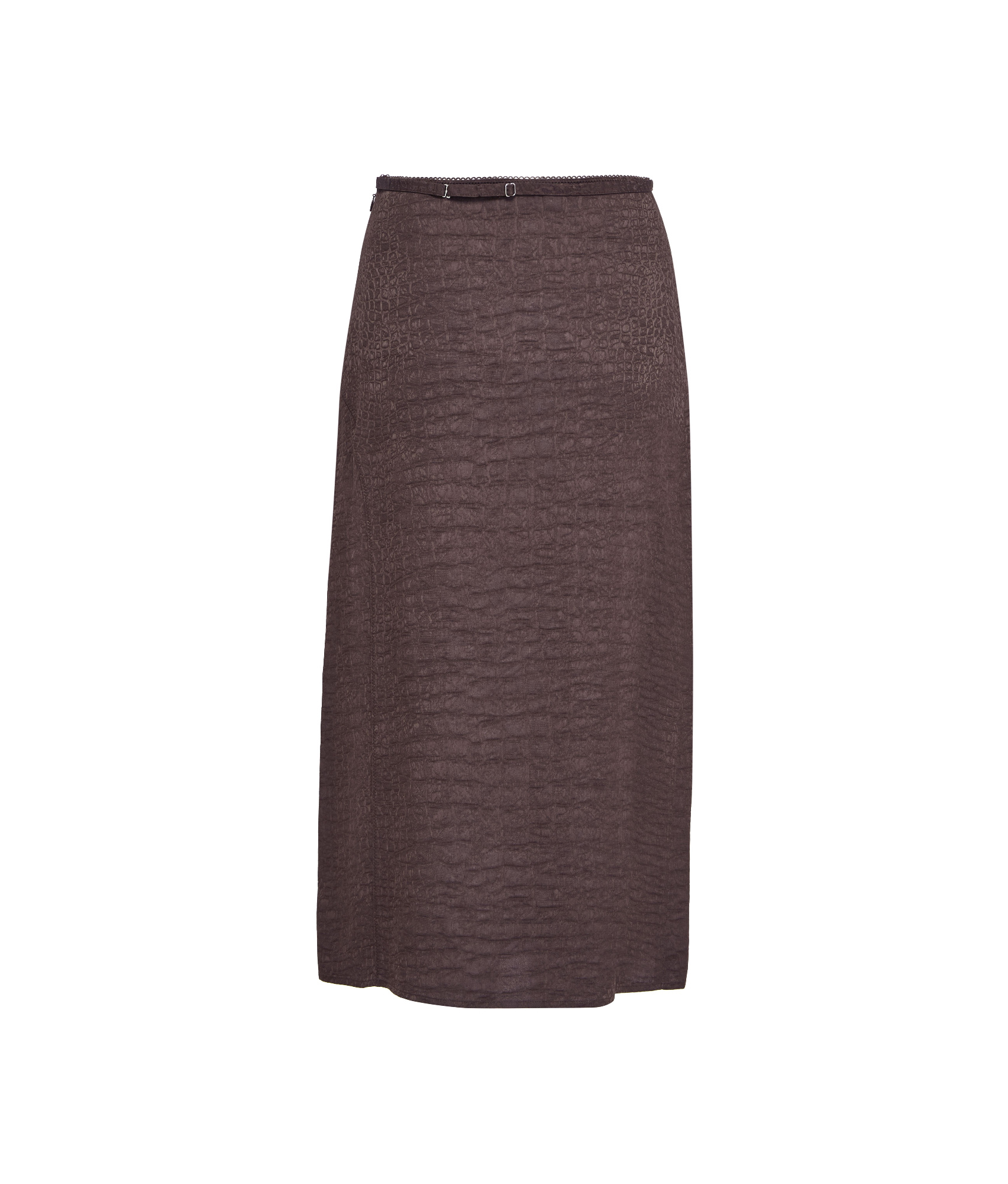 Jacquemus Slit Detail Skirt In Brown