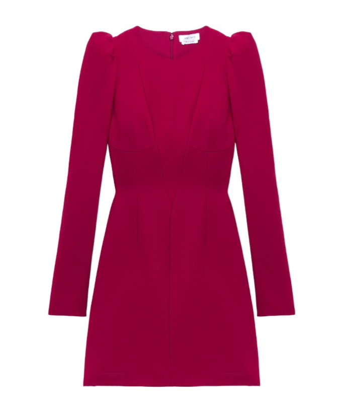 Alexander Mcqueen Sculptural Mini Dress In Red