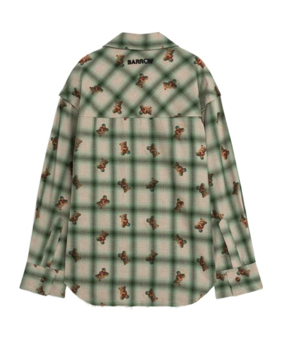 Barrow Printed Long-sleeve Shirt In Green