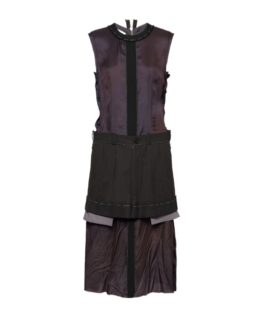 Maison Margiela Layered Sleeveless Dress In Blue