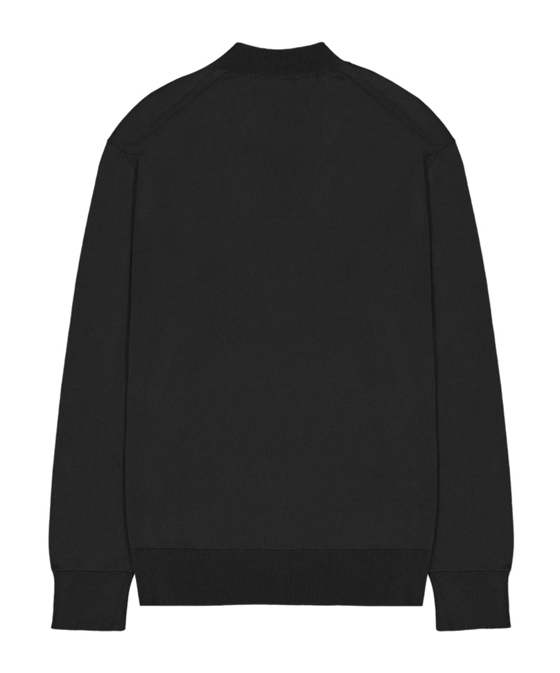 Laneus Relaxed Fit Polo Knitwear In Luxurious Wool-cashmere Blend In Black