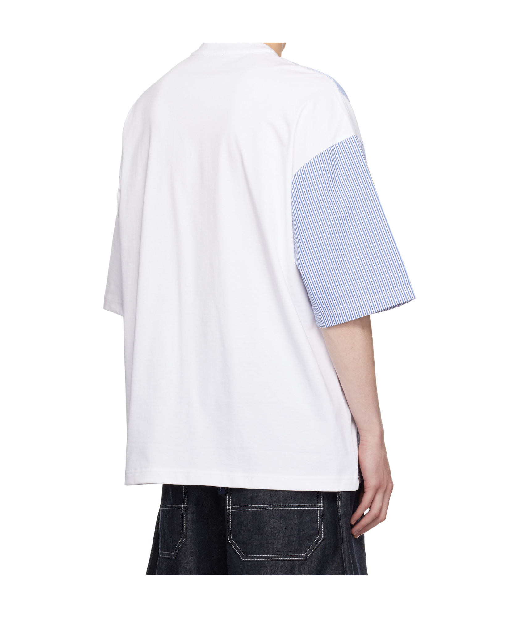 Comme Des Garçons White Multi Fabrics Mix T-shirt