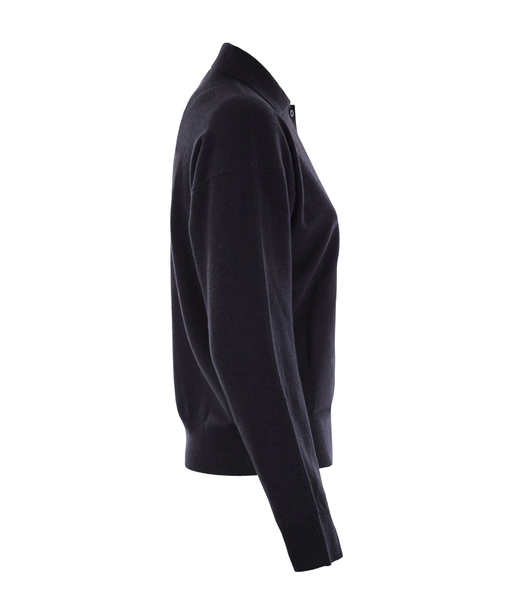 Shop Peserico Chain-link Detailed Drop Shoulder Jumper In Black