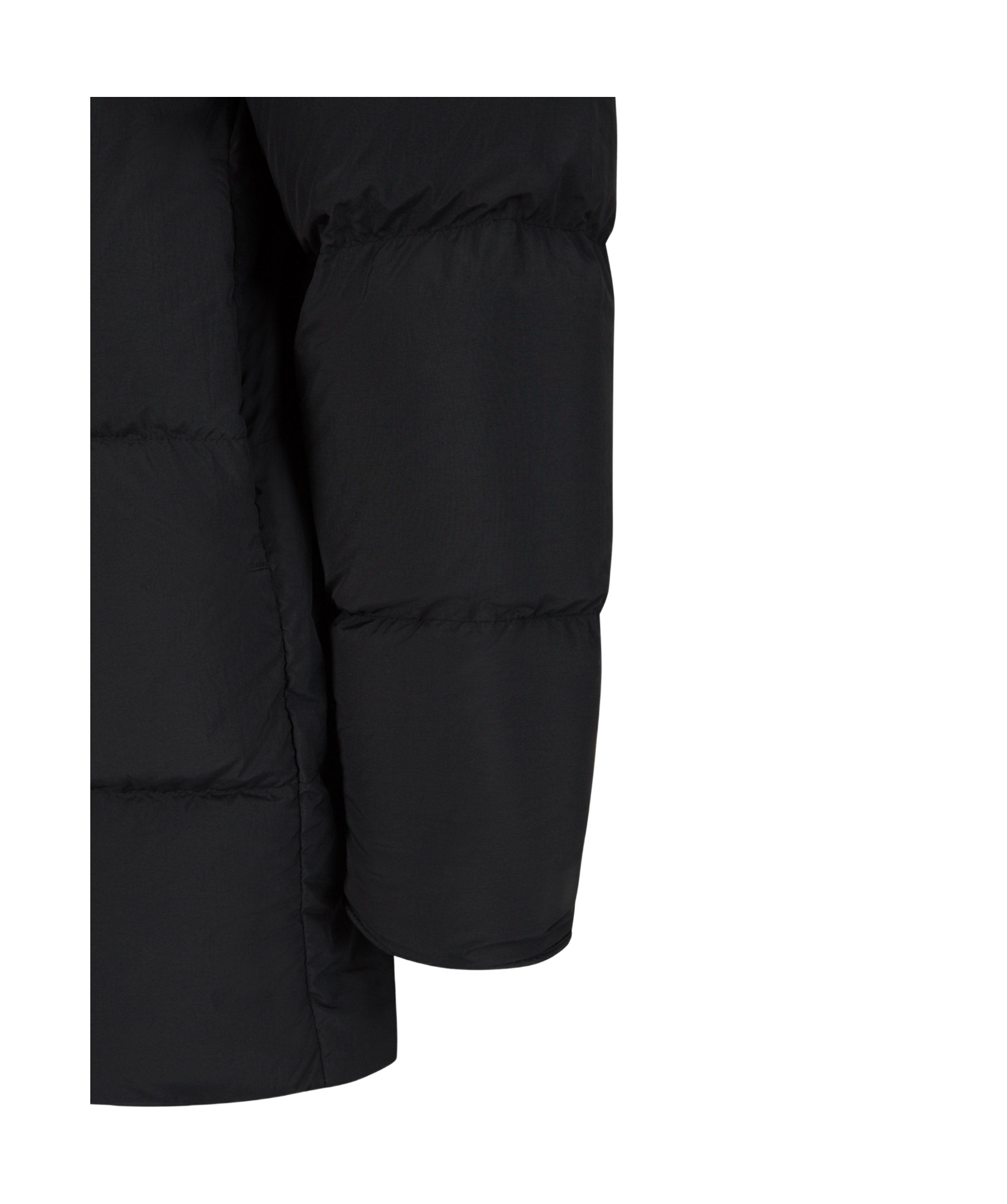 Canada Goose Lawrence Mid-thigh Length Down Jacket With Black Logo In Black