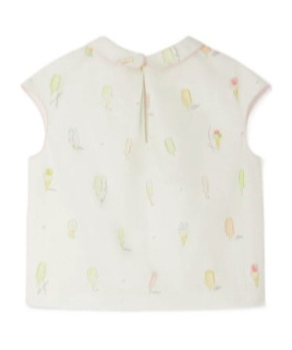 Bonpoint Blouse With Ice-cream Motifs In White