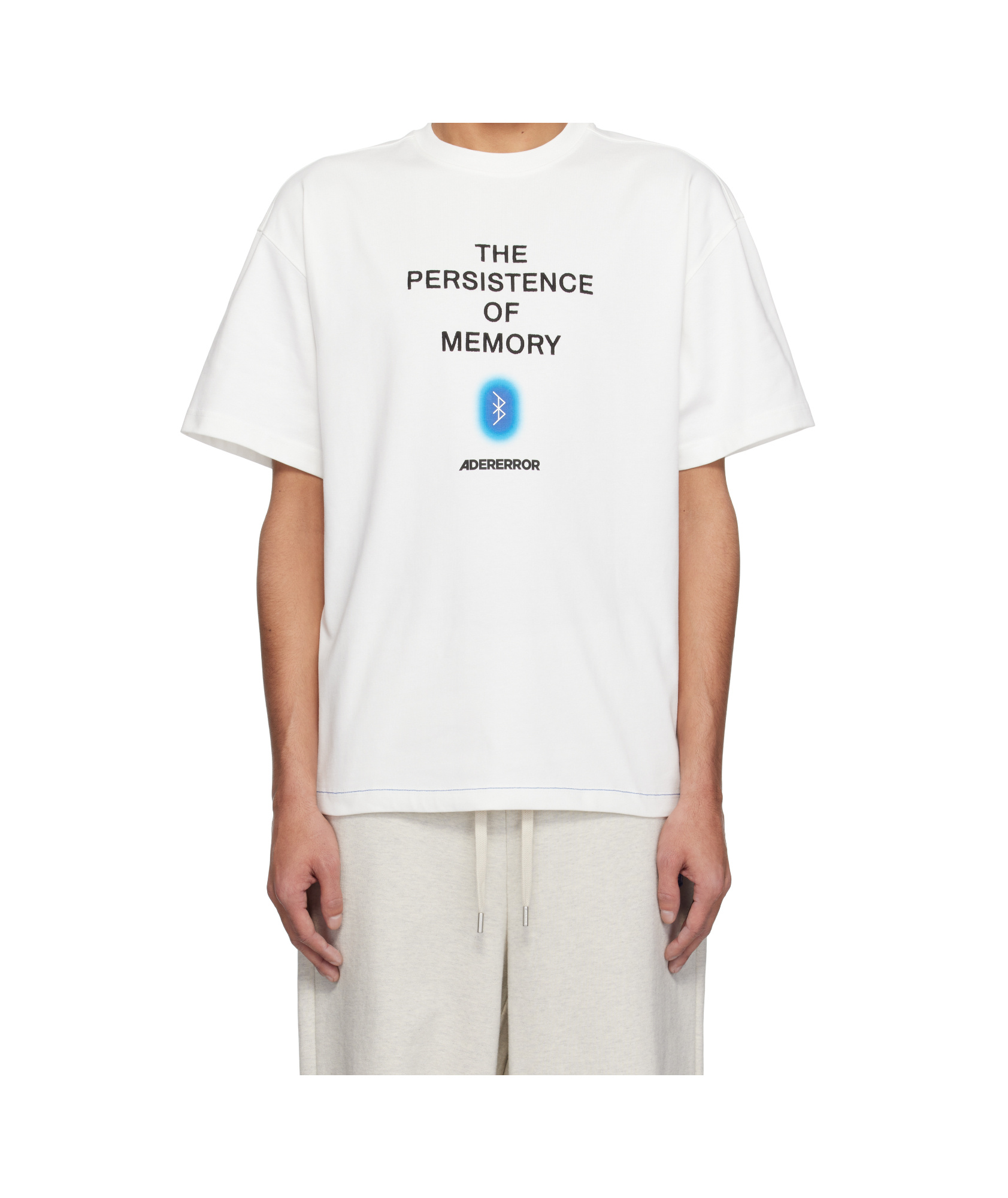 Ader Error White Blue Net Product. 49 T-shirt In White