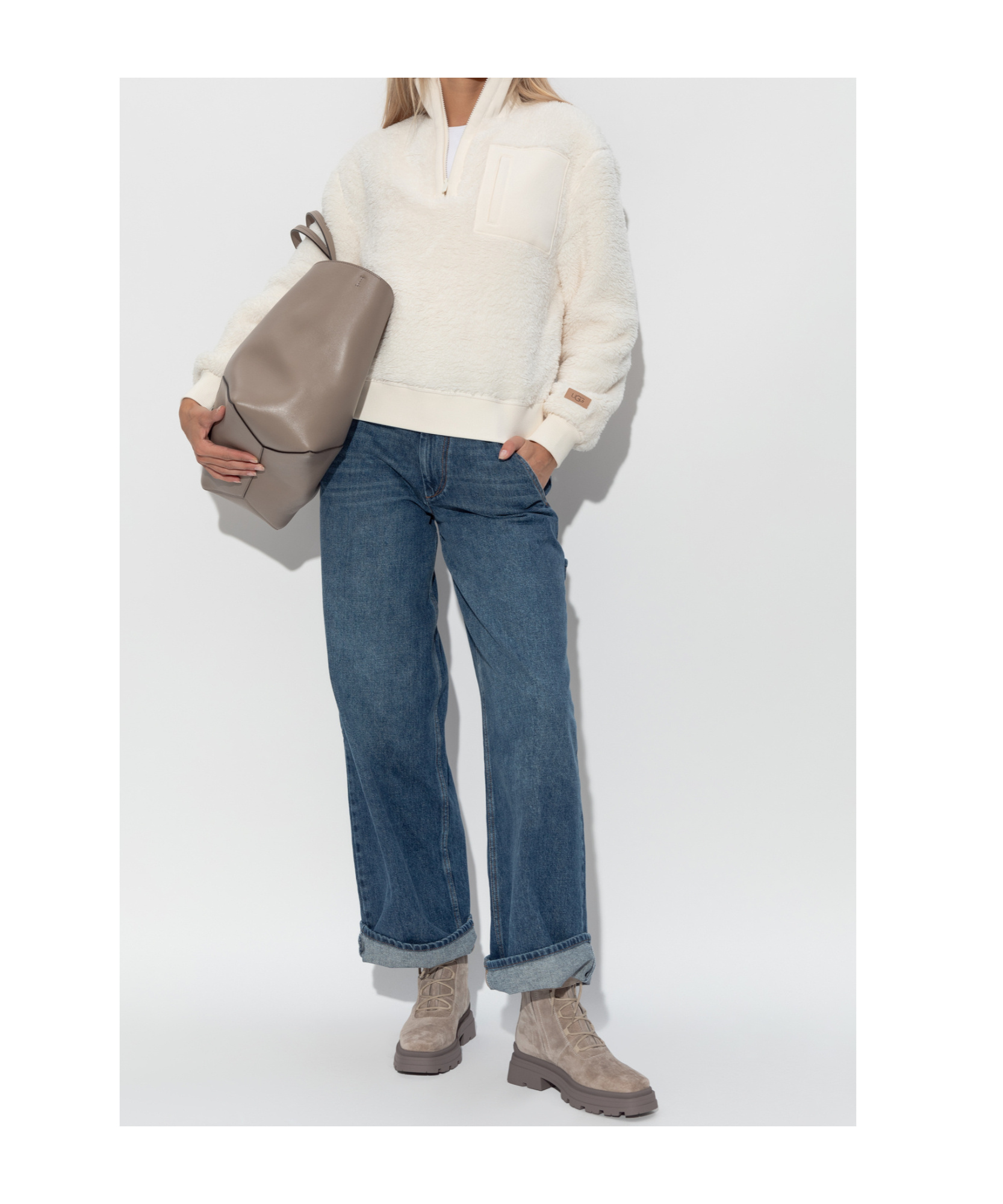 Ugg Long-sleeved Sweater In White
