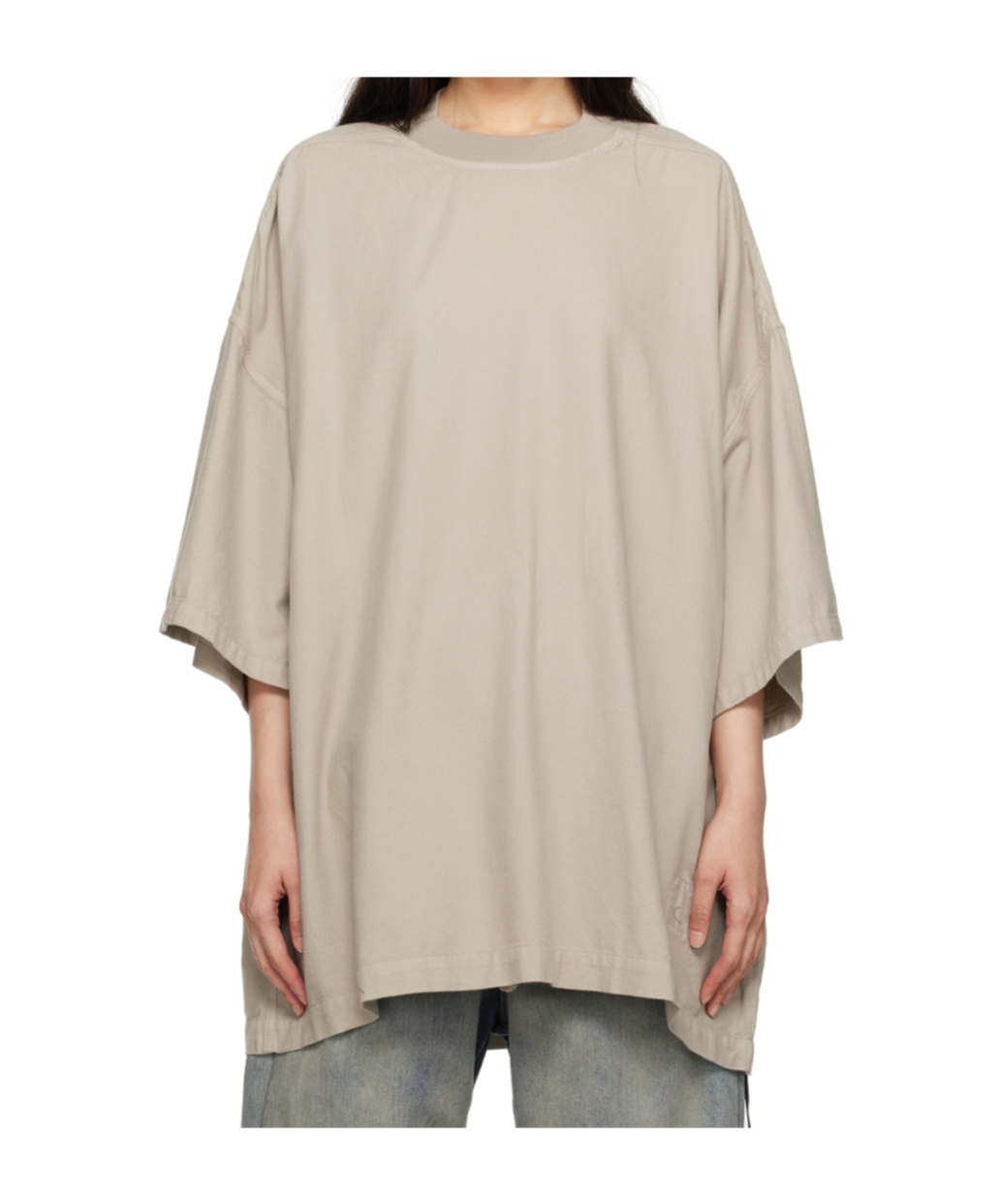 Rick Owens Drkshdw Off-white Porterville Tommy T-shirt In Nude