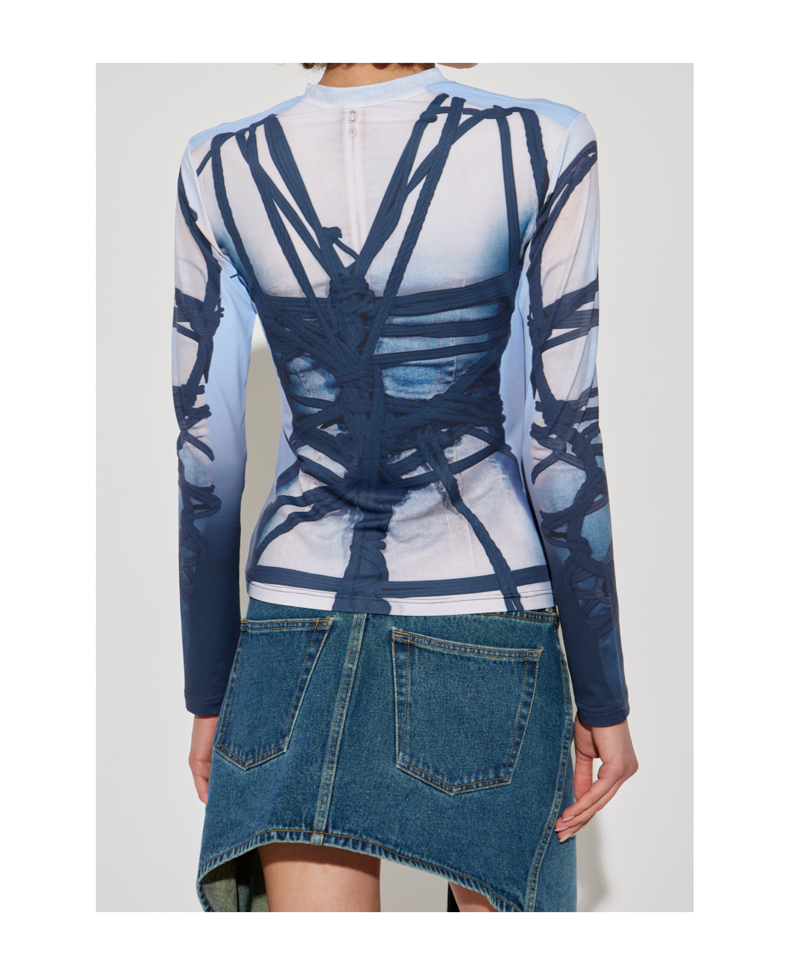 Shop Y/project Graphic-printed Top In Blue