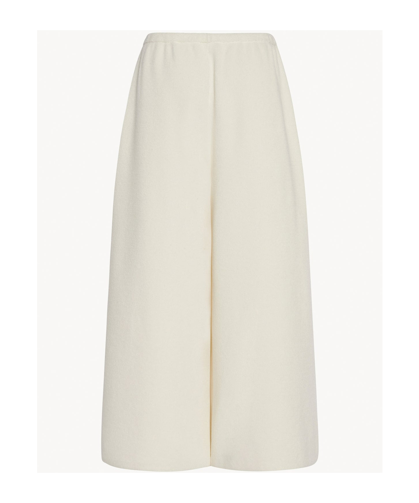 The Row Geordie Cashmere Towelling Wide-leg Pull-on Pants In White