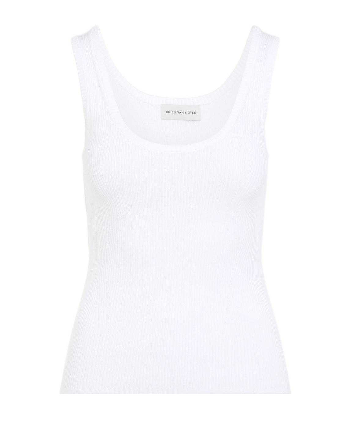 Shop Dries Van Noten Round-neck Vest In White