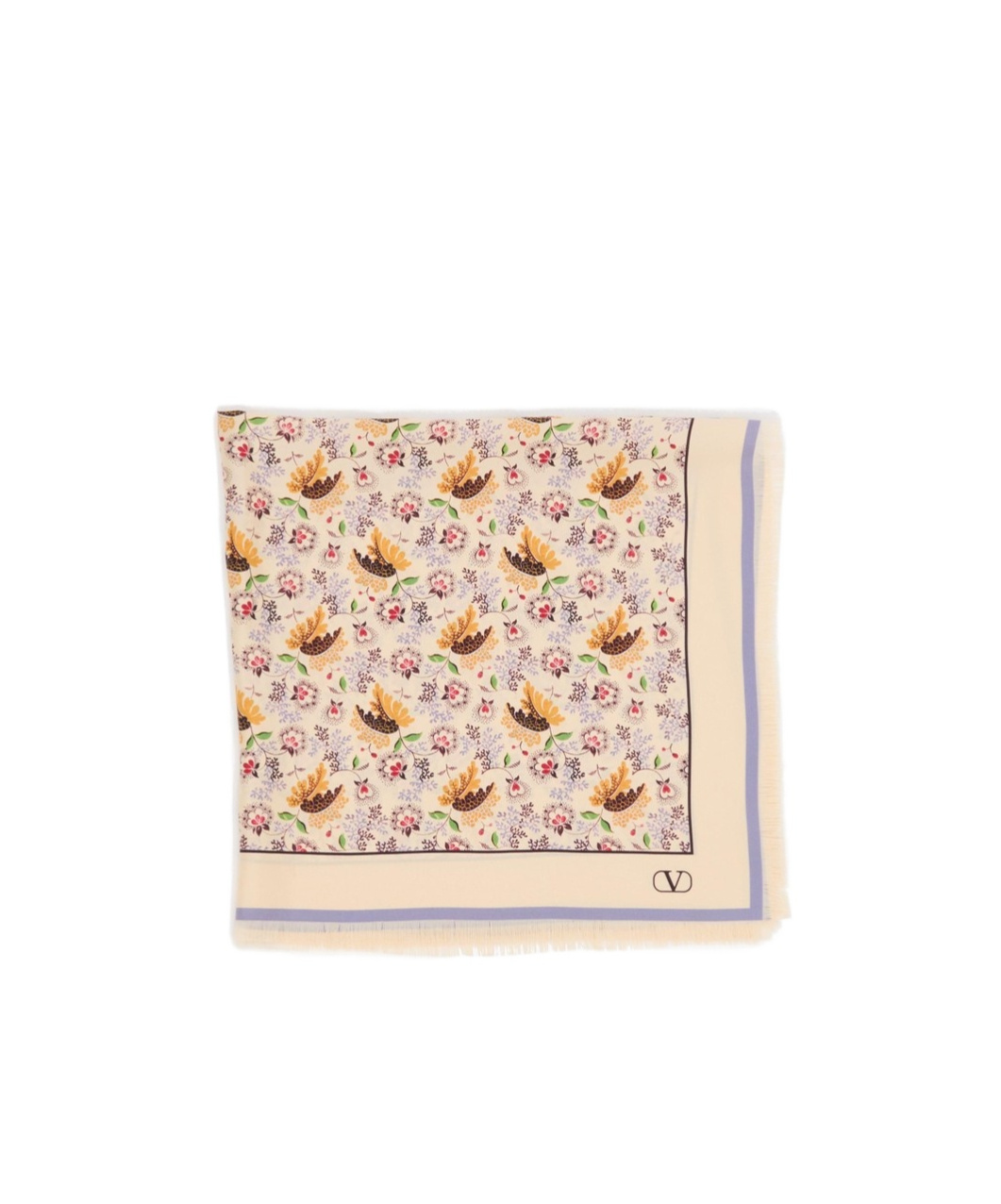 Valentino Logo Scarf In Nude